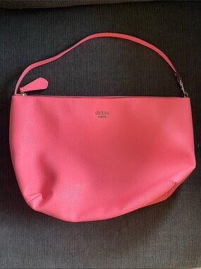 GUESS Y2K Neon Pink Hobo Bag with Strap Like New